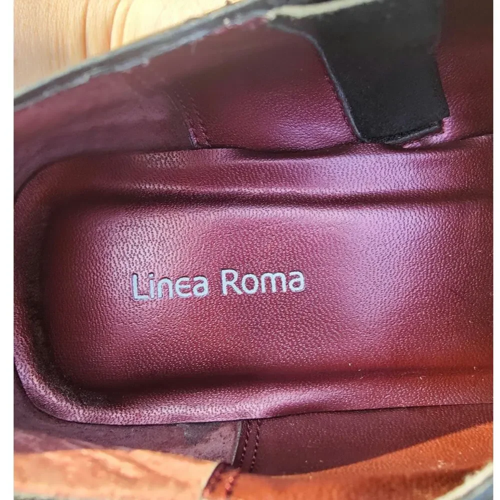 Vintage black leather Y2K Booties sz 10 by linea roma
